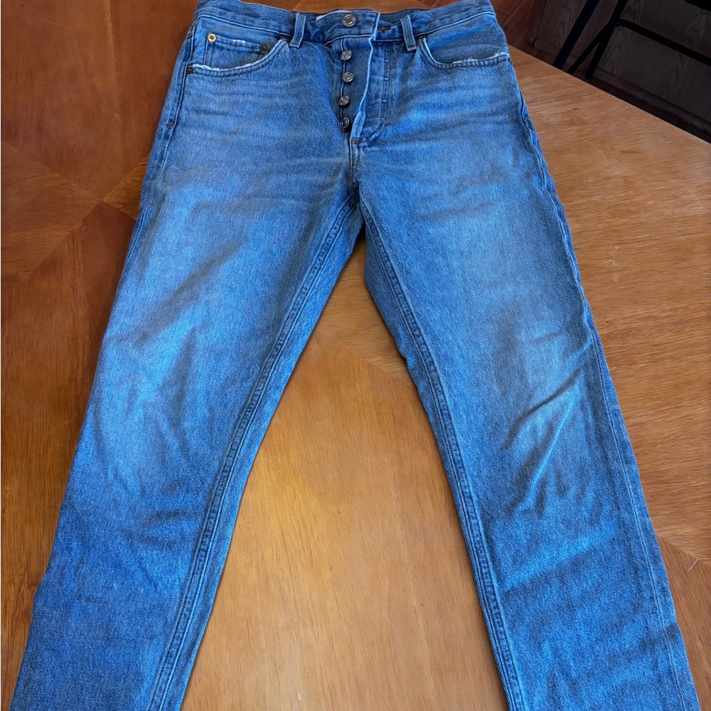 Agolde Pinch waist Straight Mid-Blue Jeans